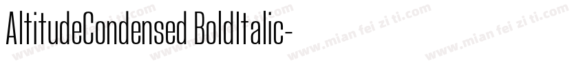 AltitudeCondensed BoldItalic字体转换